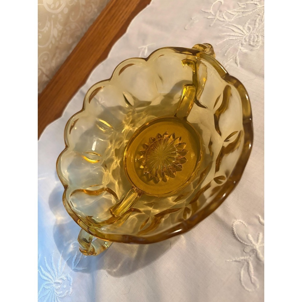 Vintage Amber Glass Candy Dish – MCM Honey Gold Bon Bon Bowl